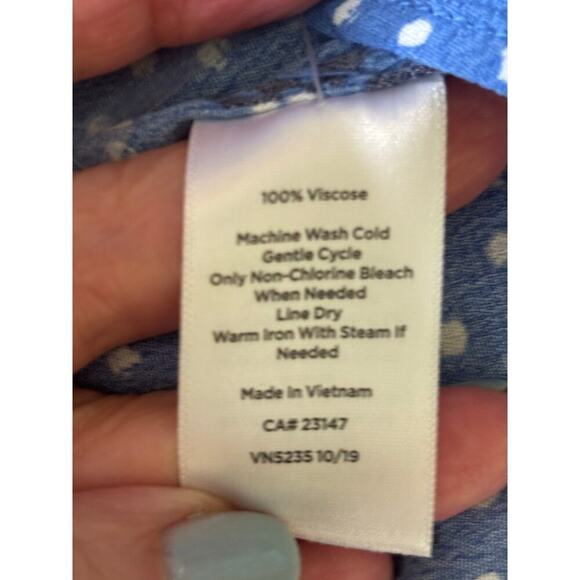 Talbots blue/white top, NWT, classic, retro inspired, feminine, coastal grandma - Picture 6 of 7